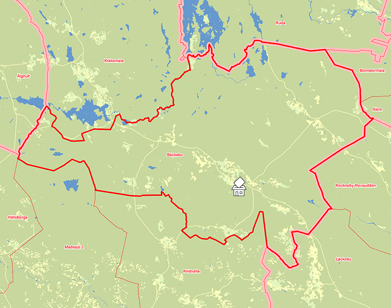 Karta över Bäckebo