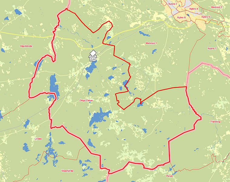 Karta över Örsjö-Oskar
