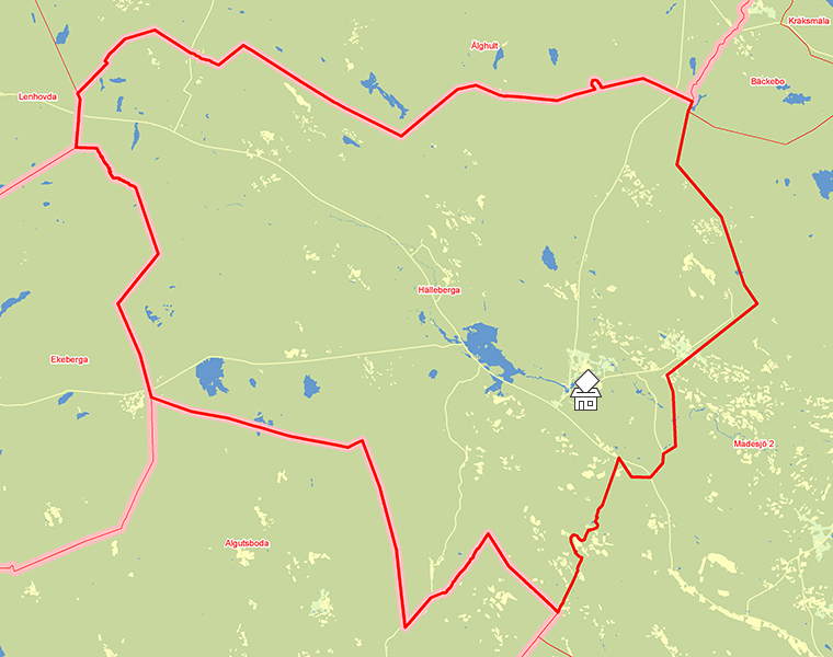 Karta över Hälleberga