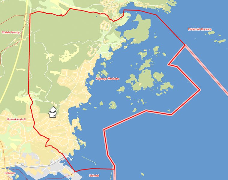 Karta över Kolberga-Mockebo