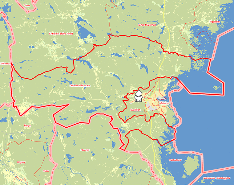 Karta över Döderhult-Bockara