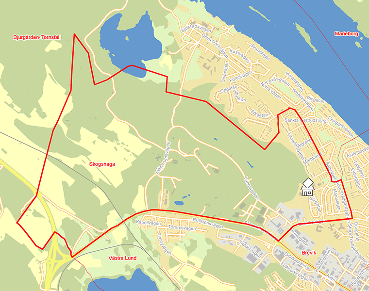 Karta över Skogshaga