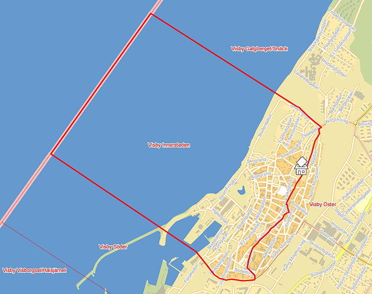 Karta över Visby Innerstaden