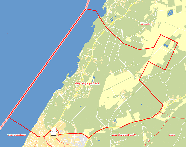 Karta över Visby Galgberget/Snäck