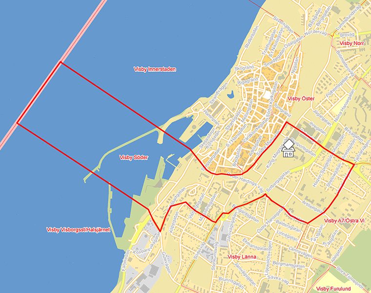 Karta över Visby Söder