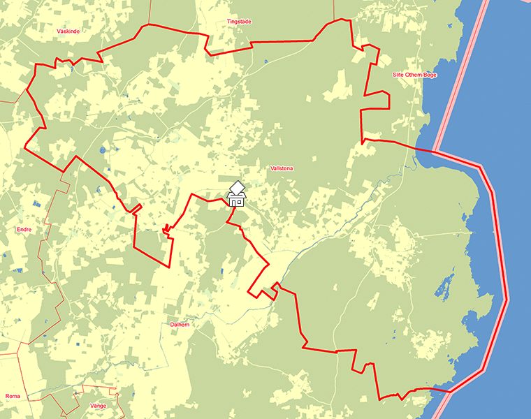 Karta över Vallstena