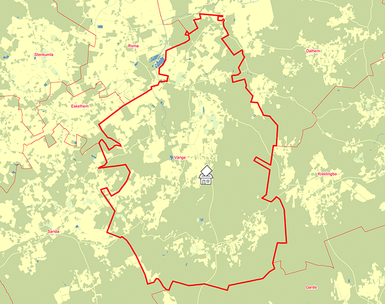 Karta över Vänge