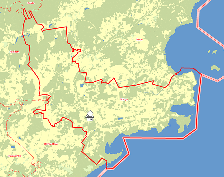 Karta över Stånga
