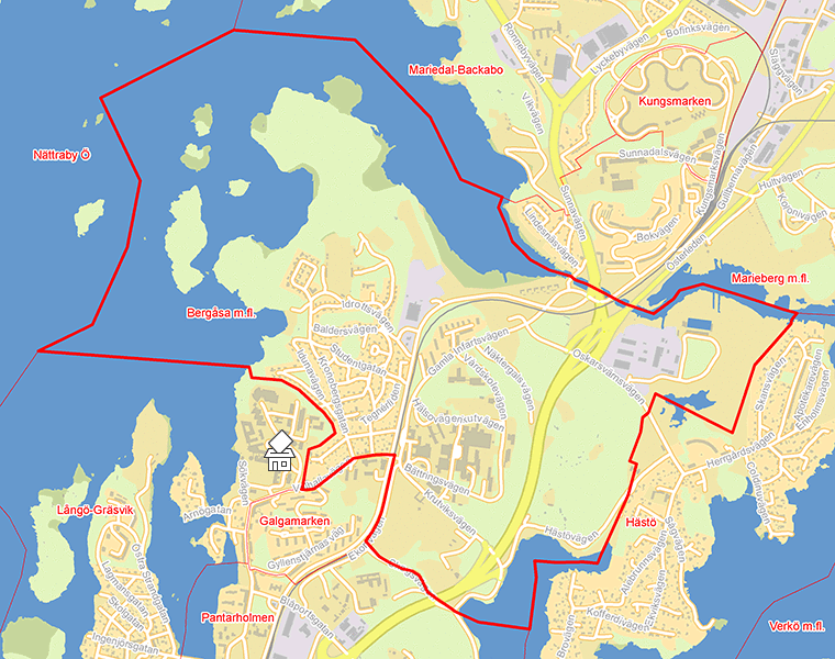 Karta över Bergåsa m.fl.