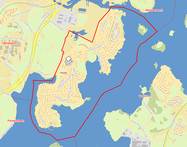 Karta över Hästö