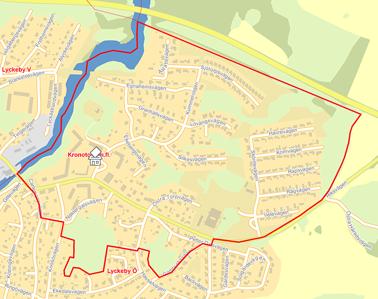 Karta över Kronotorp m.fl.