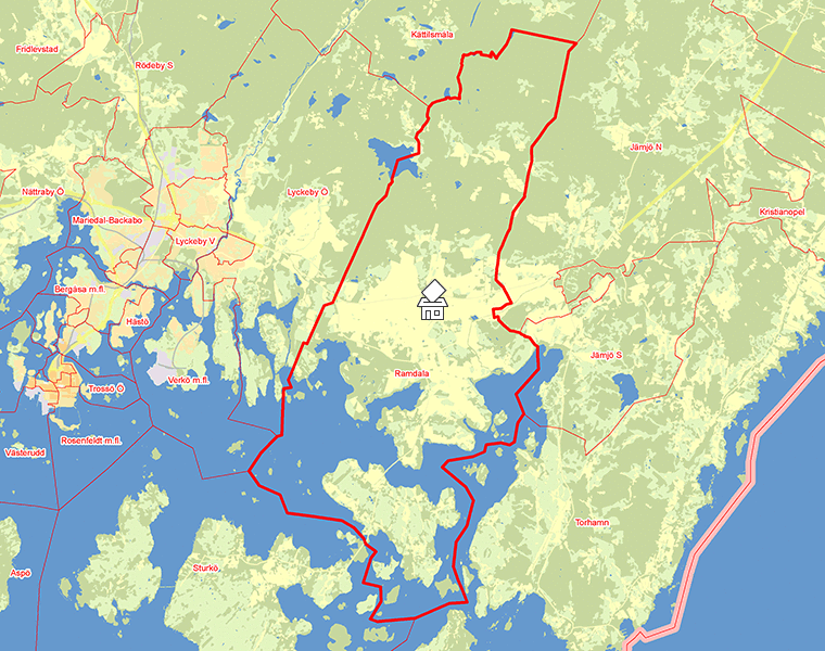 Karta över Ramdala