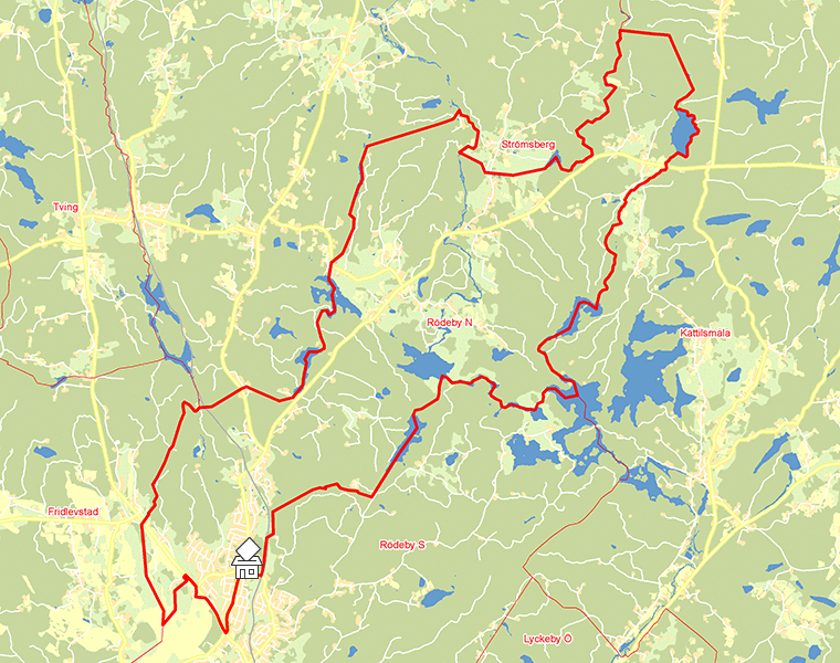 Karta över Rödeby N