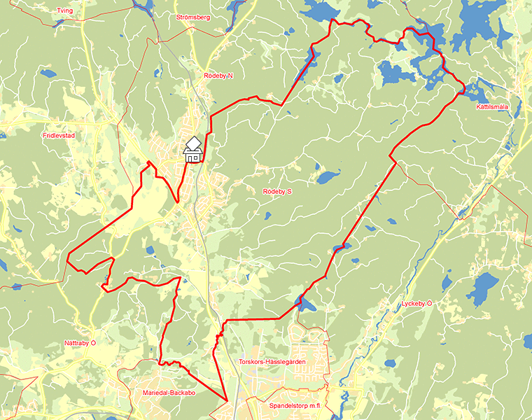 Karta över Rödeby S
