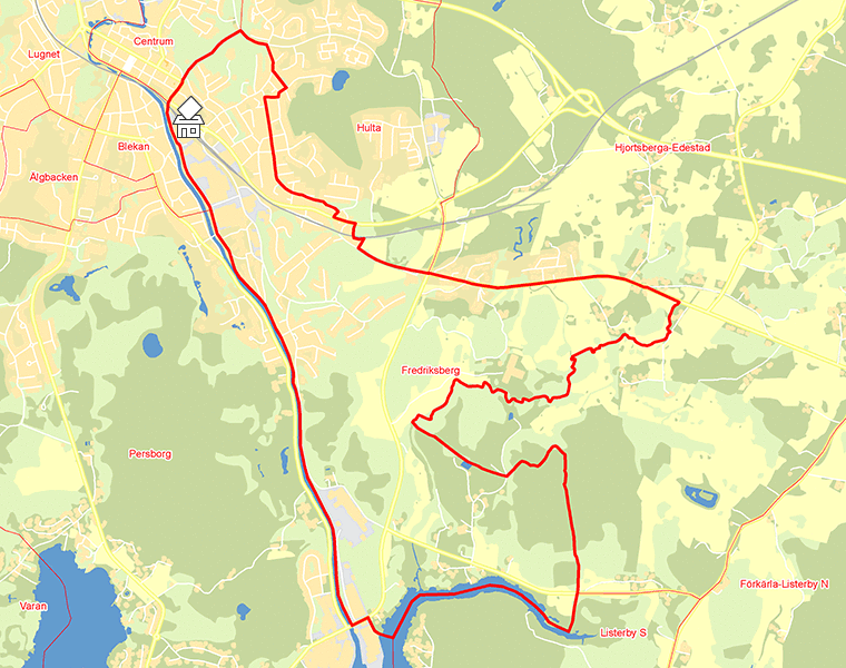 Karta över Fredriksberg