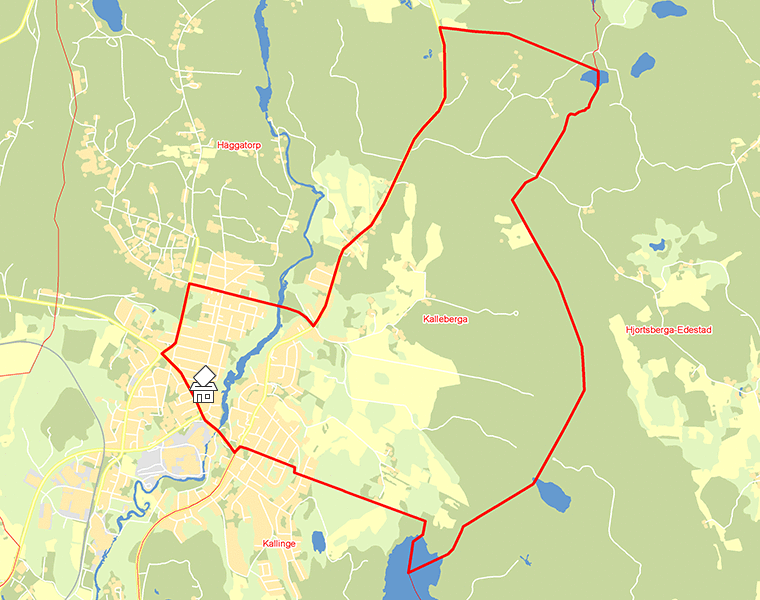 Karta över Kalleberga