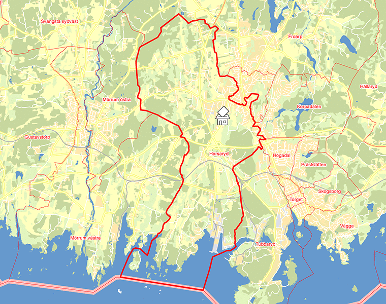 Karta över Horsaryd