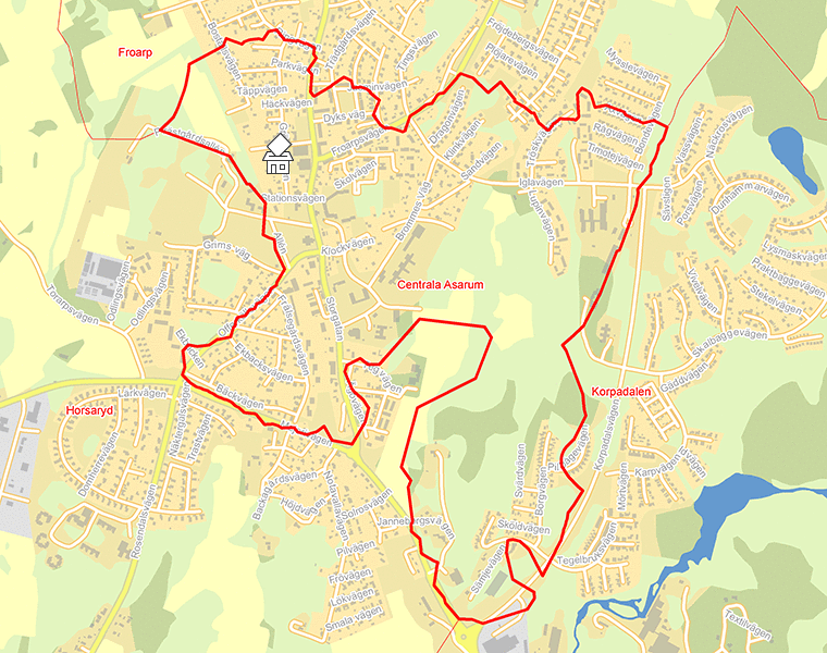 Karta över Centrala Asarum