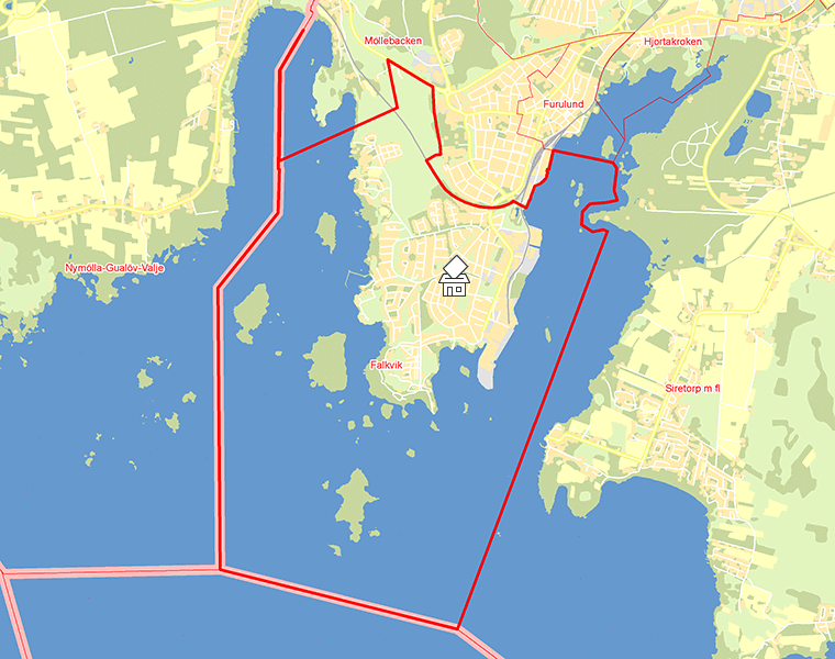 Karta över Falkvik