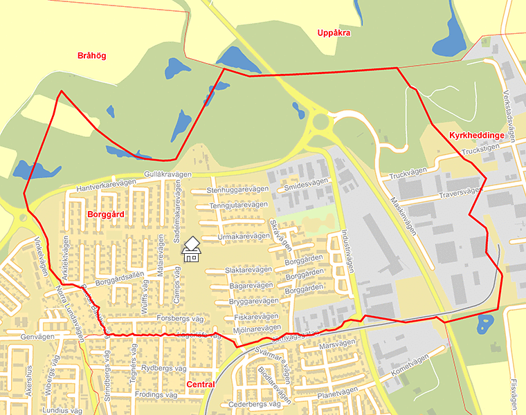 Karta över Borggård