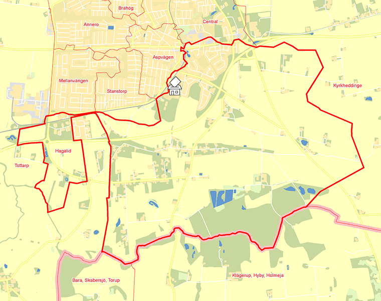 Karta över Hagalid