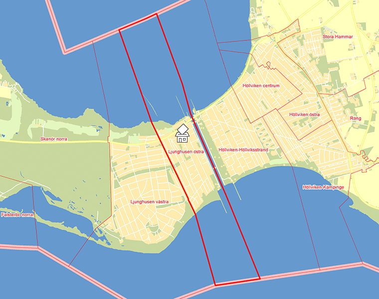 Karta över Ljunghusen östra