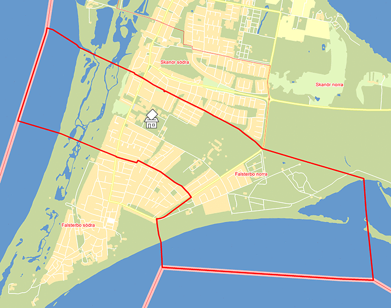 Karta över Falsterbo norra