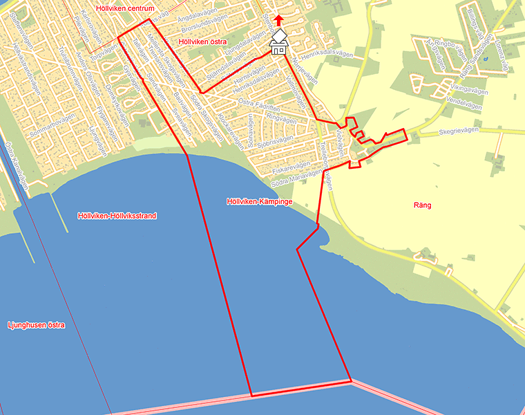 Karta över Höllviken-Kämpinge