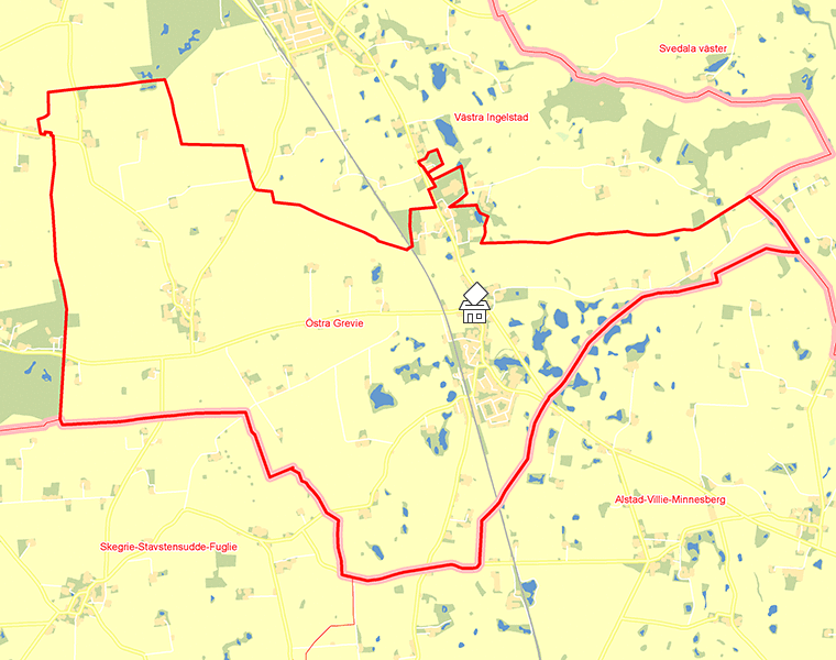 Karta över Östra Grevie