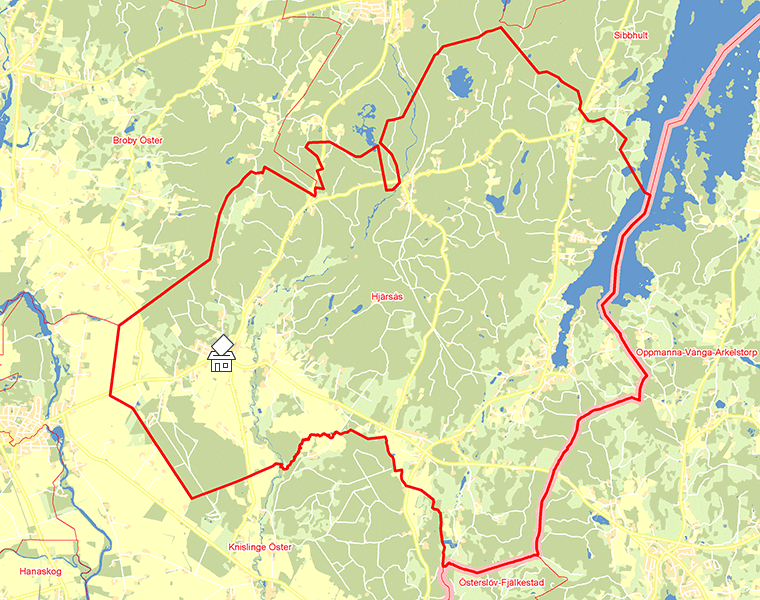 Karta över Hjärsås