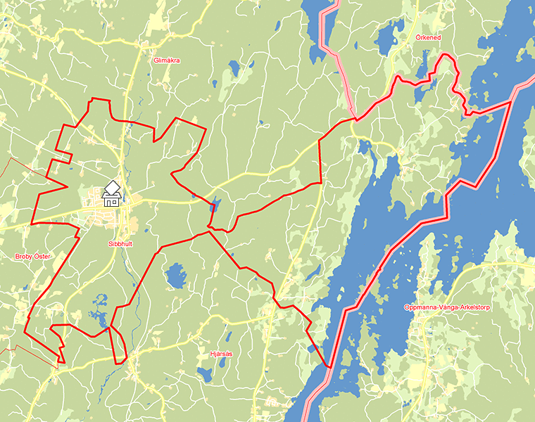 Karta över Sibbhult