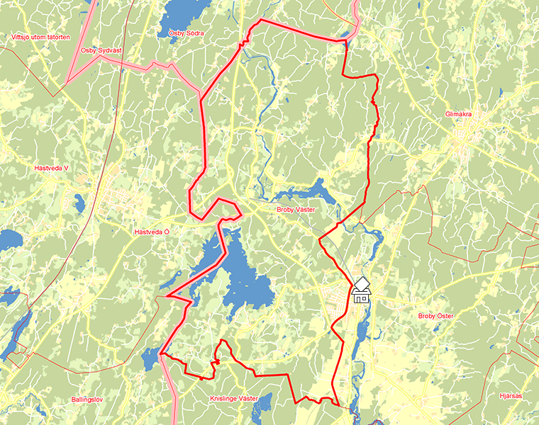 Karta över Broby Väster
