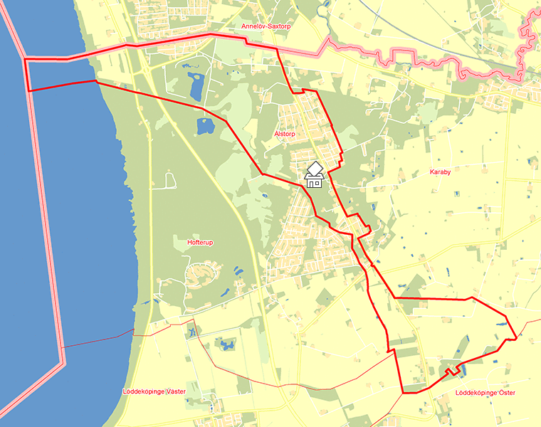 Karta över Ålstorp