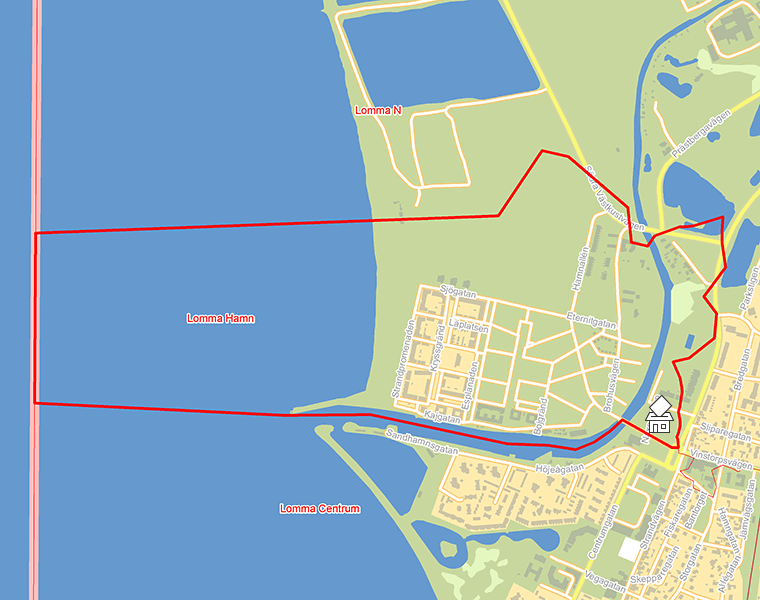 Karta över Lomma Hamn