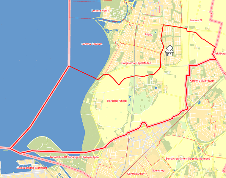 Karta över Karstorp-Alnarp
