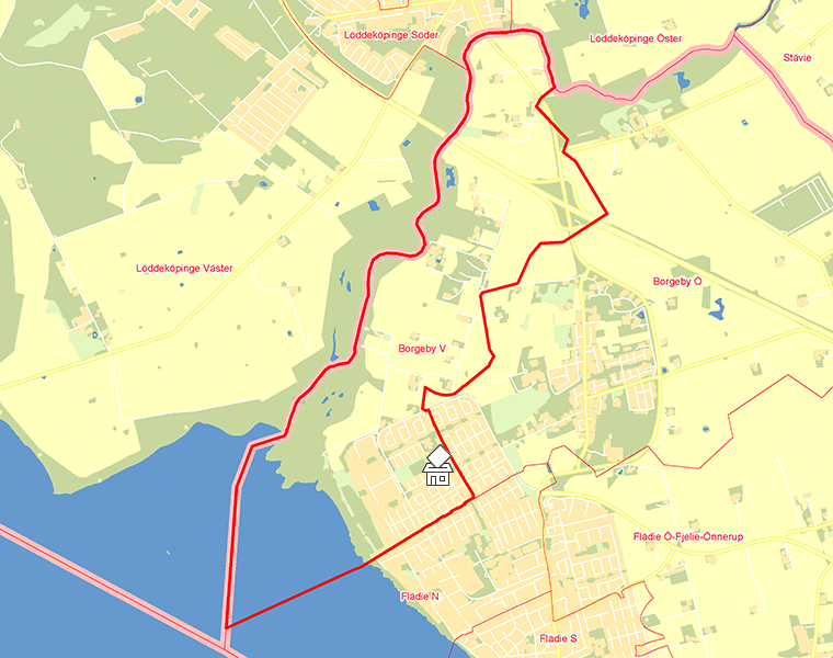 Karta över Borgeby V