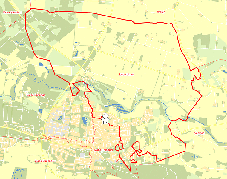 Karta över Sjöbo Linné