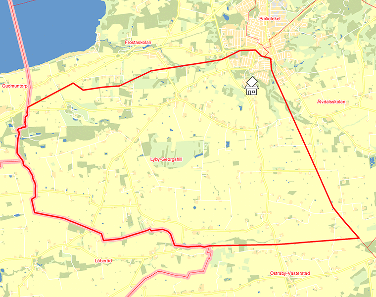 Karta över Lyby-Georgshill