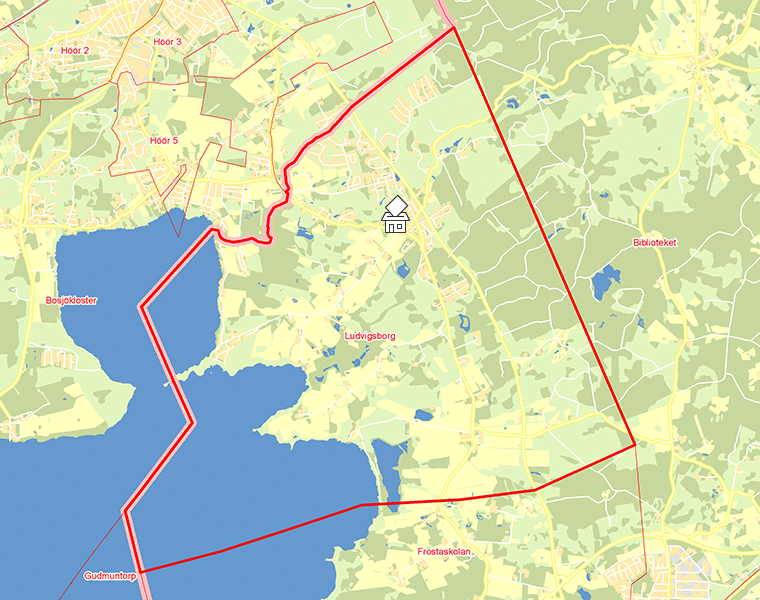 Karta över Ludvigsborg