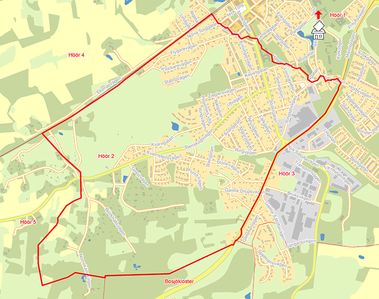 Karta över Höör 2
