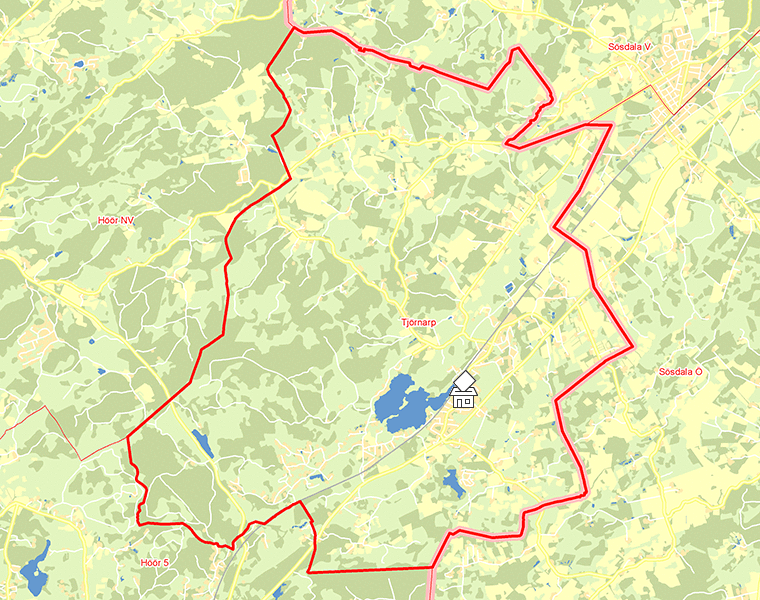 Karta över Tjörnarp