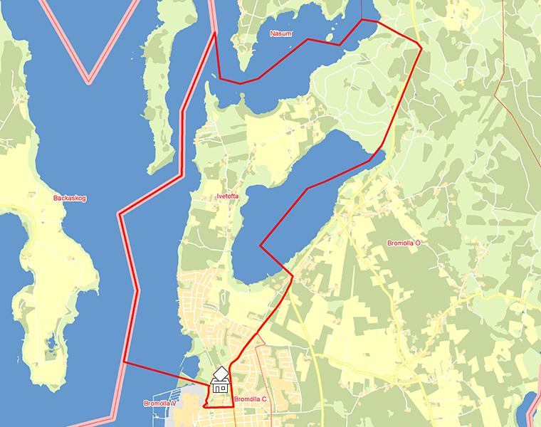 Karta över Ivetofta