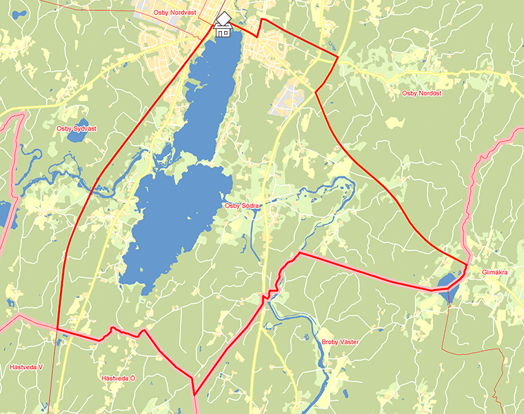 Karta över Osby Södra