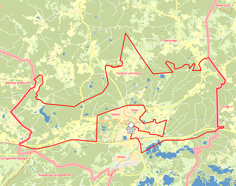 Karta över Centrum och Norra