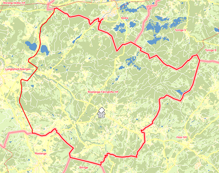 Karta över Riseberga-Färingtofta mfl