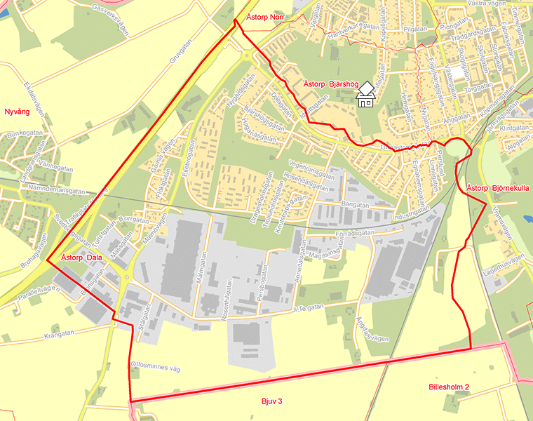 Karta över Åstorp  Dala