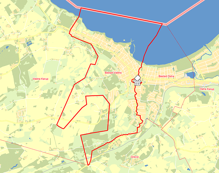 Karta över Båstad Västra