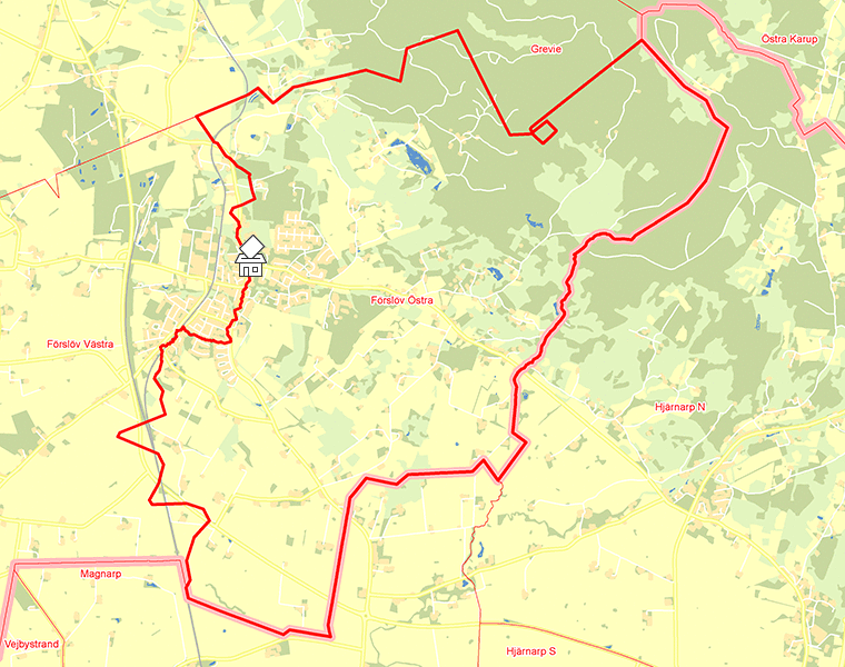 Karta över Förslöv Östra