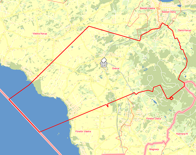 Karta över Grevie