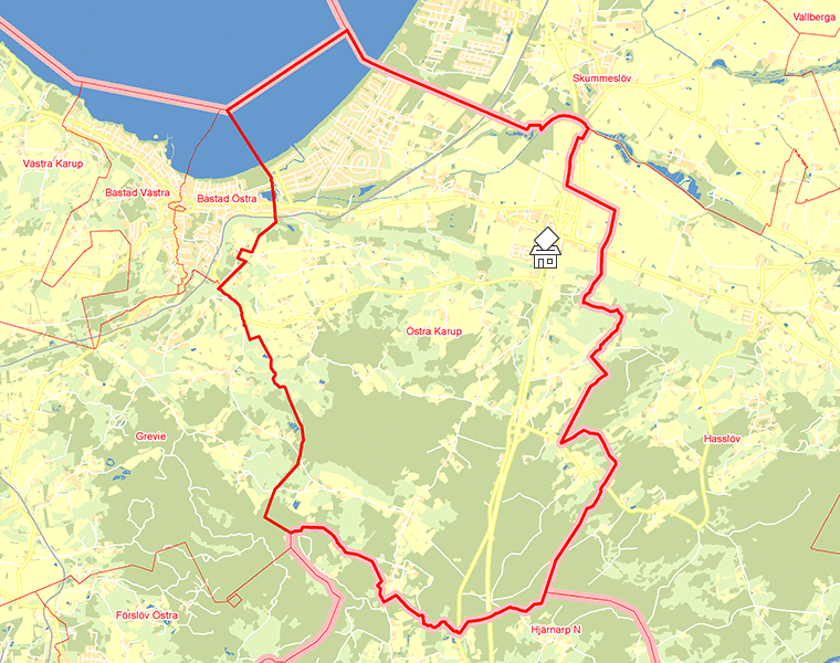 Karta över Östra Karup